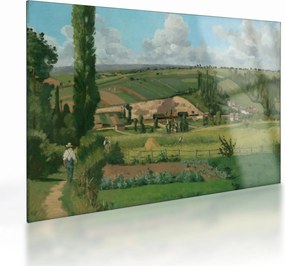 Obraz na szkle - Camille Pissarro, Landscape at Les Pâtis, Pontoise, reprodukcje (70x50 cm)