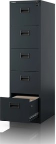 Szafa kartotekowa metalowa antracytowa: SARA V5, 460 x 1625,5 x 600 mm