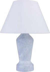 Drewniana lampka nocna z abażurem szary marmur - S225 B4-P70