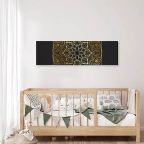 Obraz złotej abstrakcji (170x50 cm)