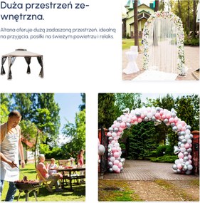 Outsunny Pawilon Ogrodowy 3x3 m z Ochroną UV i Dachem Podwójnym 294x294 cm | Aosom PL