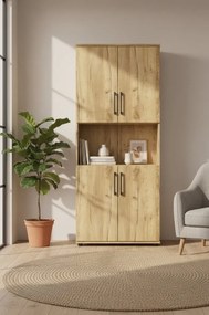 Wysoki regał na ubrania dąb craft N4-G80