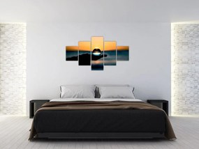 Obraz szklane kule w dłoni (125x70 cm)