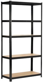 Czarny metalowy regał do garażu 180 cm - Filove 4X