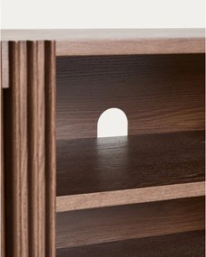 Ciemnobrązowa szafka pod TV w dekorze orzecha 180x49,5x42,5 cm Beyla – Kave Home