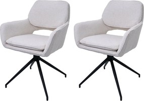 Krzesło do jadalni MCW-N74 (zestaw 2 sztuk),  kremowy