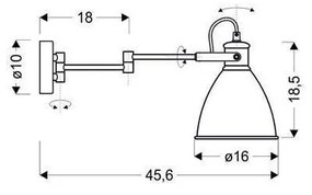 Czarny metalowy kinkiet Espera – Candellux Lighting