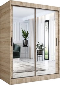 Szafa przesuwna z lustrem dąb sonoma 150 cm Z9-L32