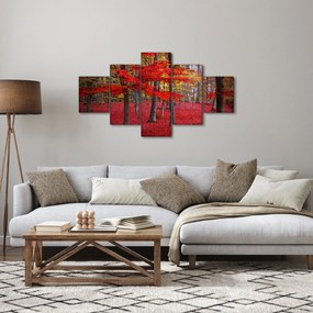 Obraz - Czerwony Las (125x70 cm)