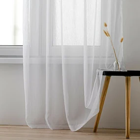 Homede Firana Kresz Eyelets gold, biały, 140 x 175 cm, 140 x 175 cm