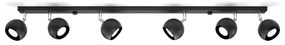 Czarna lampa punktowa 10x118 cm Ollo – Nice Lamps