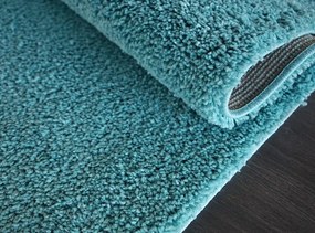 Dywan shaggy Best jednokolorowy turkusowy 80 cm x 150 cm