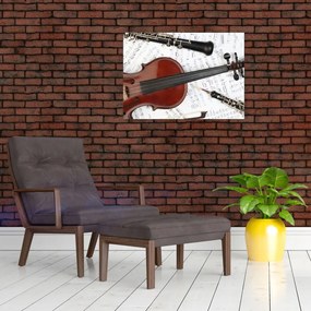Obraz na szkle - Instrumenty muzyczne (70x50 cm)