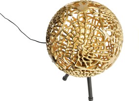 Lampa stołowa art deco trójnóg złota - Maro