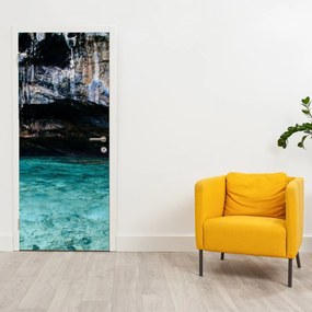 Fototapeta na drzwi - Woda i skały (95x205cm)