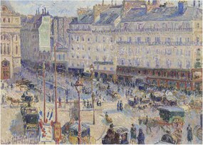 Obraz na szkle - Camille Pissarro, The Place du Havre, reprodukcje (70x50 cm)