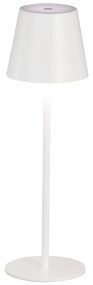 Biała lampa stołowa LED z metalowym kloszem (wysokość 36,5 cm) Viletto – Fischer &amp; Honsel