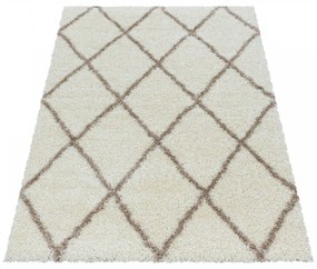 Dywan shaggy Alvor Romby kremowy 160 cm x 230 cm