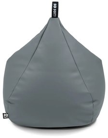 Beżowy worek do siedzenia z imitacji skóry Drop L – So Soft?