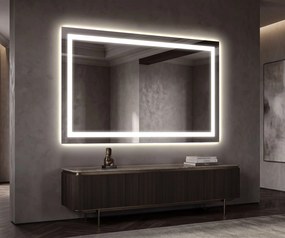 Nowoczesne Lustro Prostokątne do Salonu Podświetlane LED L15