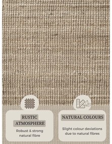 Szarobrązowy okrągły dywan z juty ø 160 cm Bouclé Jaipur – Hanse Home