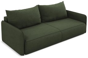 Zielona rozkładana/ze schowkiem sofa 216 cm Nanea – Makamii