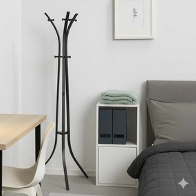 Aldotrade Wieszak stojący HEMDE 184 cm, czarny