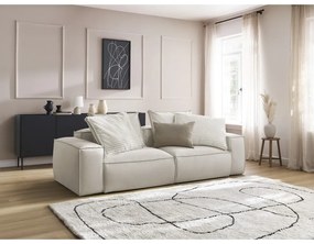 Beżowa sofa z imitacji skóry 260 cm Boheme – Bobochic Paris