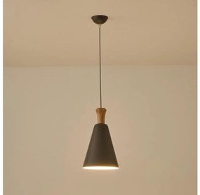 Żyrandol na lince 1xE27/15W/230V szary śr. 20 cm