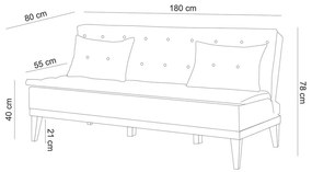 Sofa rozkładana Fuoco Grey