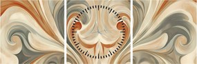 Obraz - Wiry w ziemistych barwach (z zegarem) (90x30 cm)