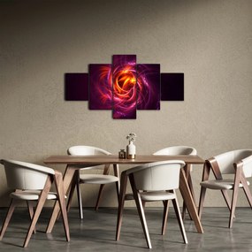 Obraz świecącej nowoczesnej abstrakcji (125x70 cm)