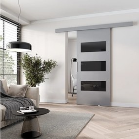 MINIO go for it, Drzwi przesuwne wewnętrzne CLEAN E 106 cm  w kolorze szarym