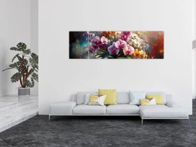 Obraz - Wazon z kwiatami II. (170x50 cm)