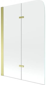 Mexen Felix parawan nawannowy 2-skrzydłowy 80 x 140 cm, transparent, złoty - 890-080-002-50-00