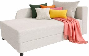 Kremowy Rozkładany Tapczan Jednoosobowy W8-W34