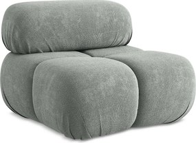 Fotel - z tkaniny szenilowej - szary - LOKUA