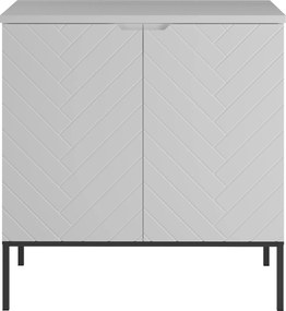 Szafka pod umywalkę nablatową Aspen 08, biały mat/czarny, 80 cm - zestaw 1
