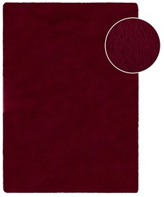 Bordowa syntetyczna skóra 160x230 cm Ivy Luxury Fur – Flair Rugs
