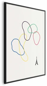 Plakat Kolorowe koła 60x90 cm z ramą czarną bez marginesu ARTGEIST B