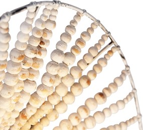 Orientalna lampa ścienna beżowa z koralikami - Moti