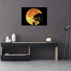 Obraz na szkle - cienie w świetle księżyca (70x50 cm)