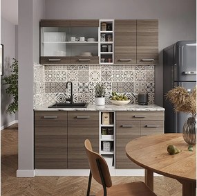 Pojedyncza kuchnia szlachetny szary/biały 160x60x81.6 r-line