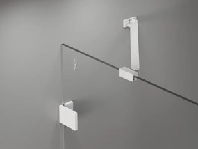 Mexen Lunar drzwi prysznicowe uchylne lewe 90 cm, transparent, białe - 834-090-000-20-00-L