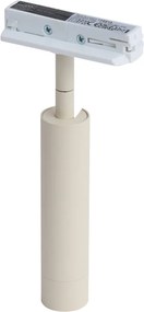 Nowoczesny reflektor beżowy z białym do systemu szynowego 1-fazowego - Iconic Ivy