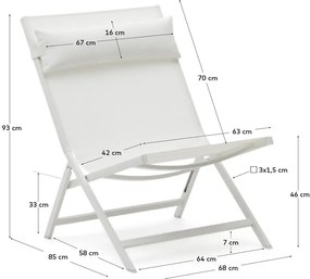Biały metalowy fotel ogrodowy Canutells – Kave Home