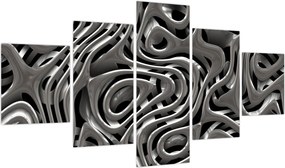 Obraz - Metaliczna abstrakcja (125x70 cm)