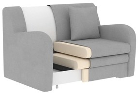 Szara 2-osobowa sofa ARIO, rozkładana