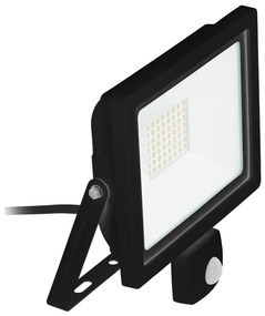 Eglo 64872 - Reflektor LED FILETTI 30W 230V 3000K IP44 czarny z czujnikiem