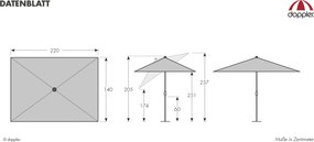 Doppler EXPERT 220 x 140 cm beżowa